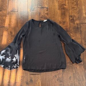 Elegant Black Women's Silk Top